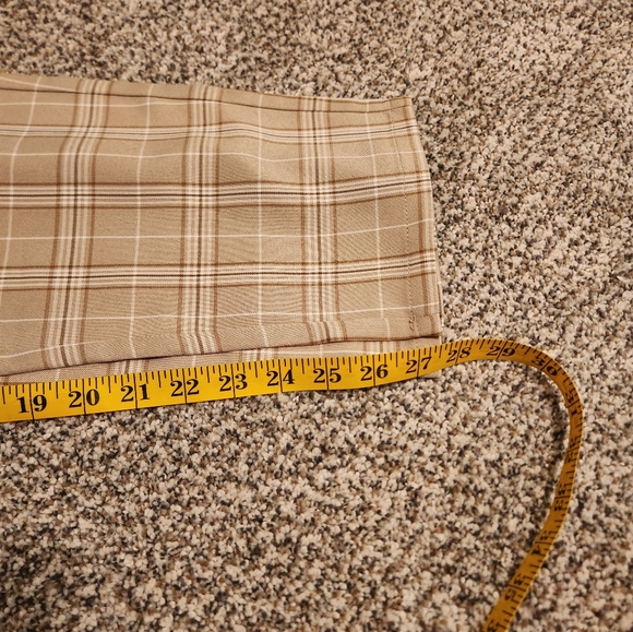 Tan Plaid Dress Pant Slacks - Picture 11 of 15